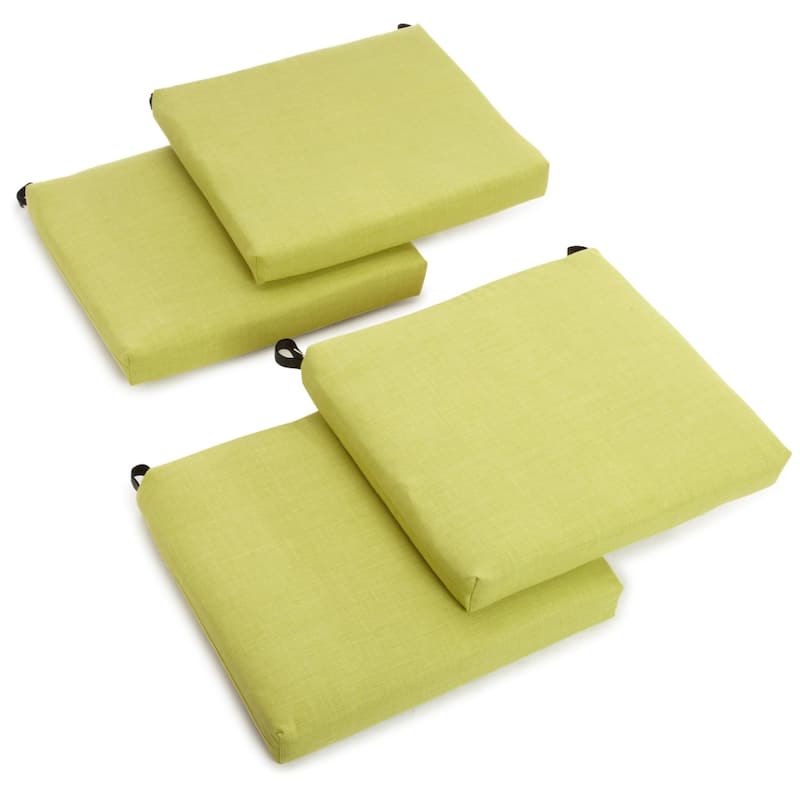 20-inch by 19-inch Outdoor Chair Cushions (Set of 4) - 20 x 19 - Lime