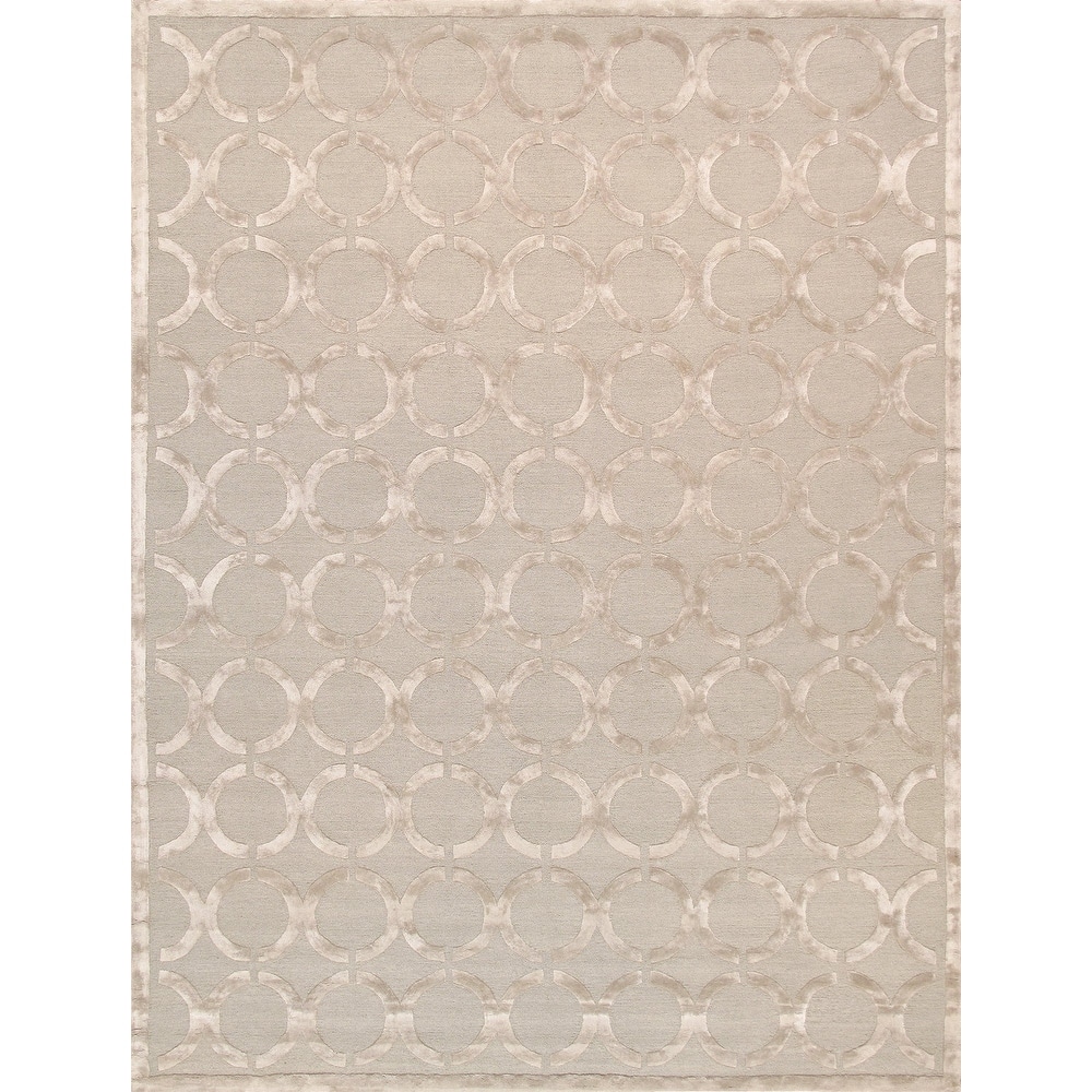 Pasargad Home Edgy Hand-Tufted BSilk & Wool Area Rug