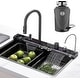 preview thumbnail 27 of 35, Lefton 304 Stainless Steel Waterfall Kitchen Sink Set with Pull-down Faucet KS2207 (Series) 29.5" x 18.25" (1 HP Garbage Disposal)