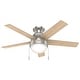 preview thumbnail 30 of 39, Hunter 46" Anslee Low Profile Ceiling Fan with LED Light Kit and Pull Chain
