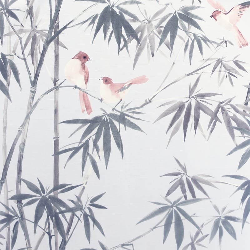 Arthouse Arisu Grey Birds and Bamboo Wallpaper