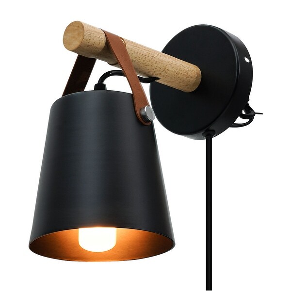 Industrial Reading Light Fixture Wall Lamp with On Off Switch 8.7x5x6.7in Black A2151