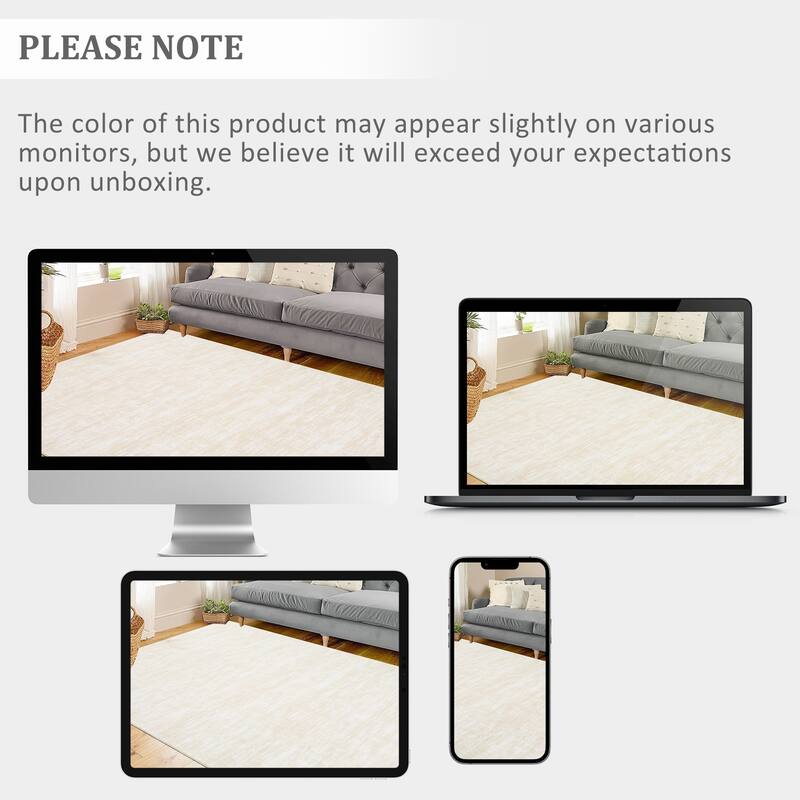 Garvee Modern Abstract Solid Area Rug