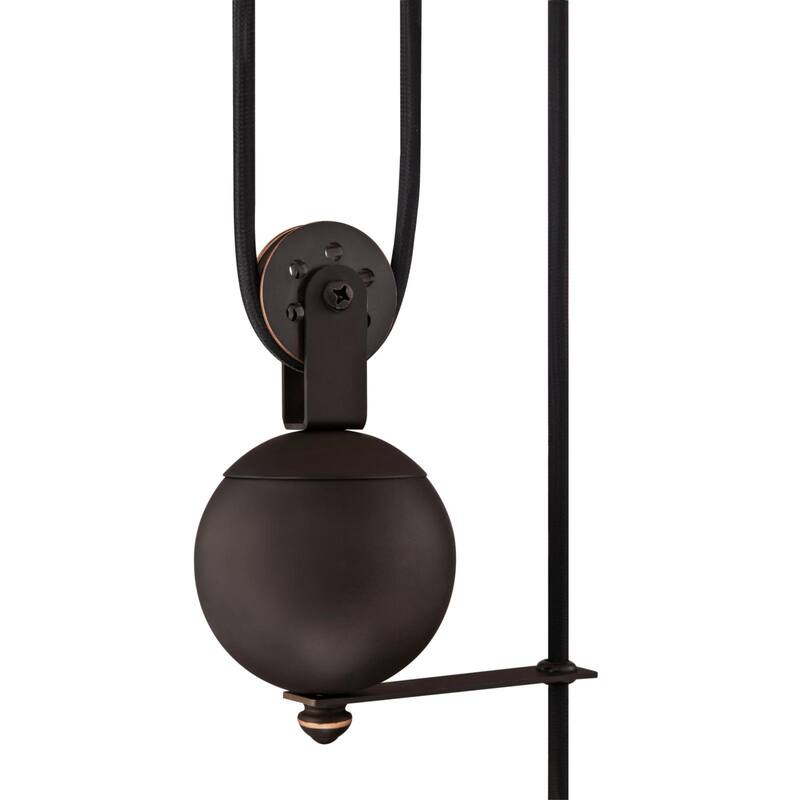 Westinghouse Iron Hill One-Light Indoor Pulley Pendant, Oil Rubbed Bronze Finish with Highlights - 1-Light