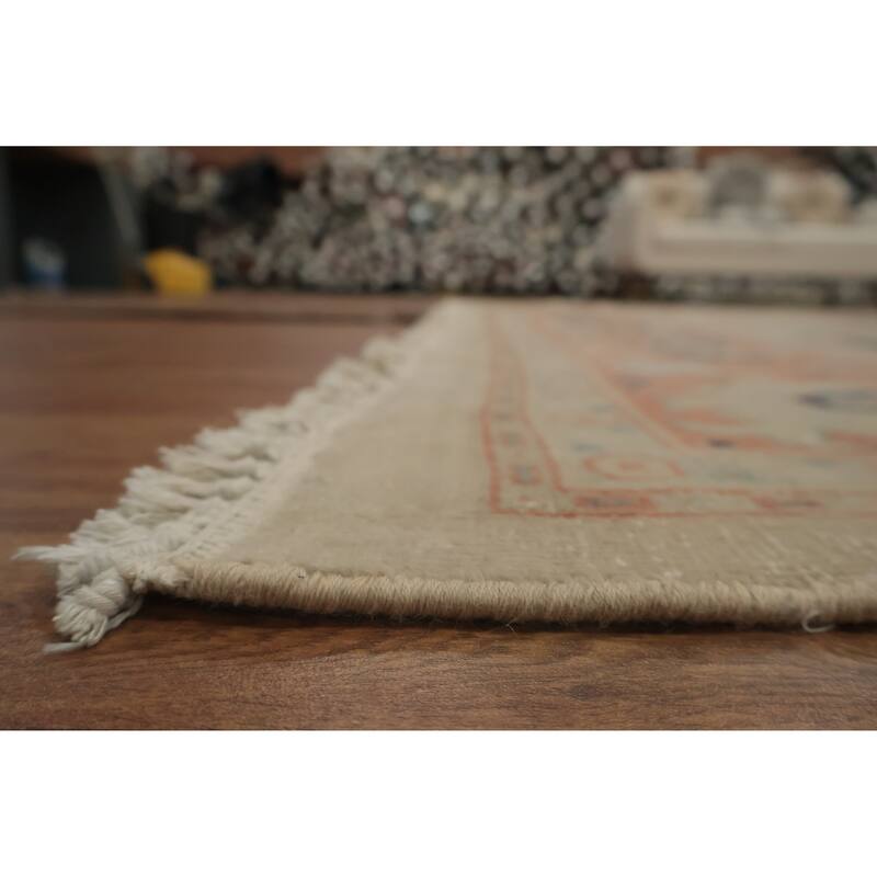 Hand Knotted Oriental 100% Wool Carpet Traditional Floral Beige & Ivories Ziegler Area Rug - 19' 2'' X 9' 7''