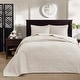 preview thumbnail 81 of 102, Madison Park Mansfield Reversible Bedspread Set Cream - Full