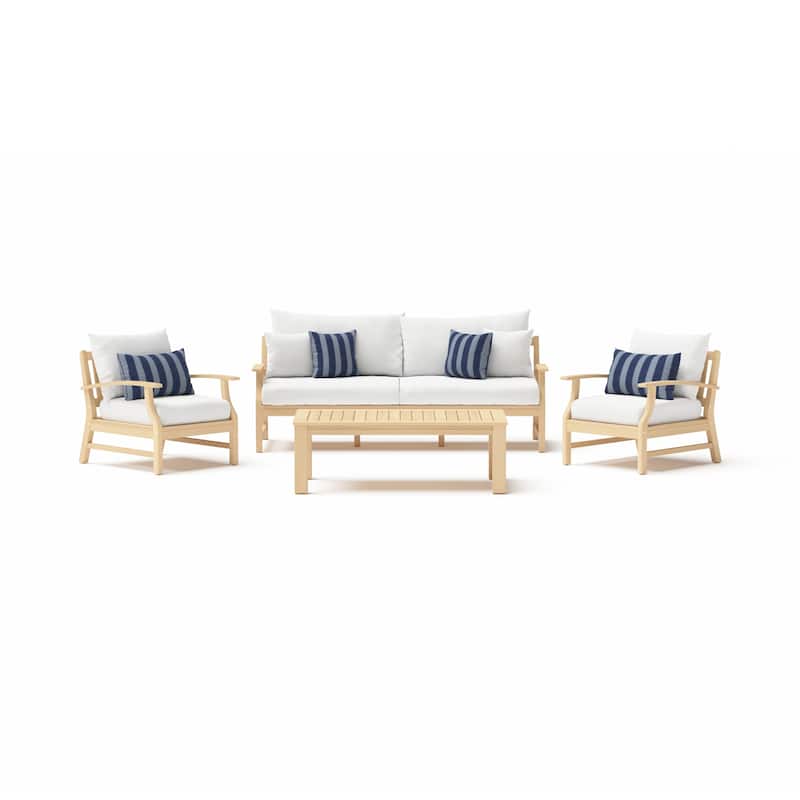 Kooper 4 Piece Sunbrella Outdoor Patio Sofa & Club Chair Set