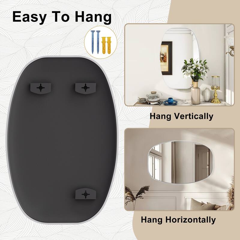 Oval Wall Mirror Bathroom Mirror for Over Sink