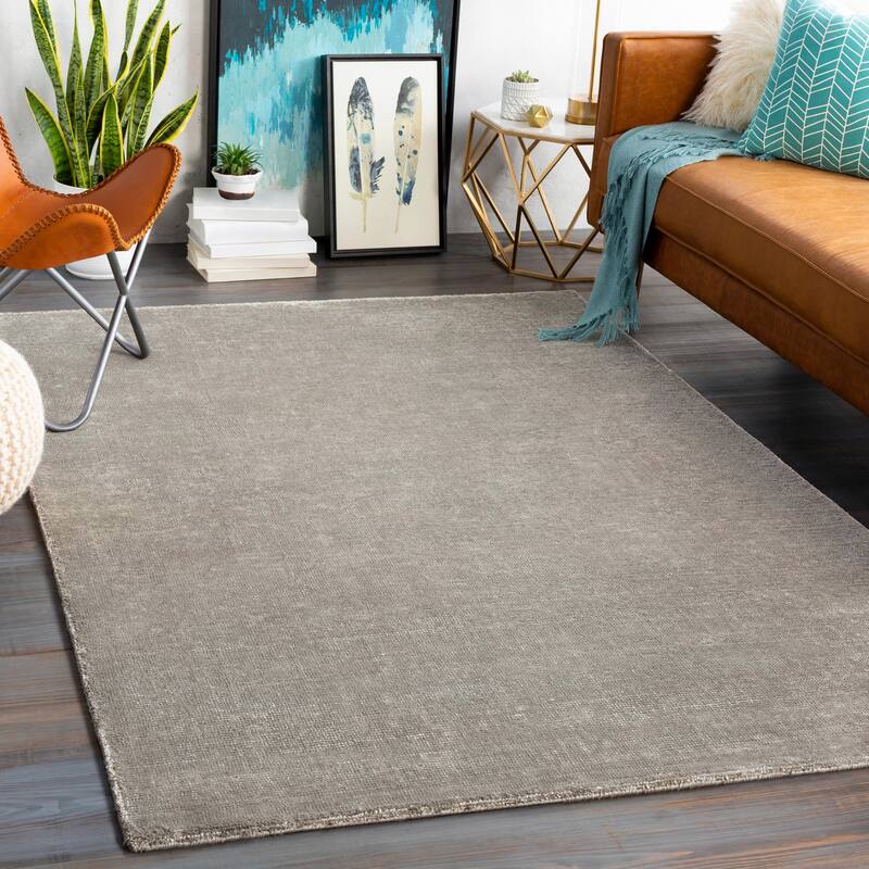 Alise Handmade Nylon Solid Area Rug