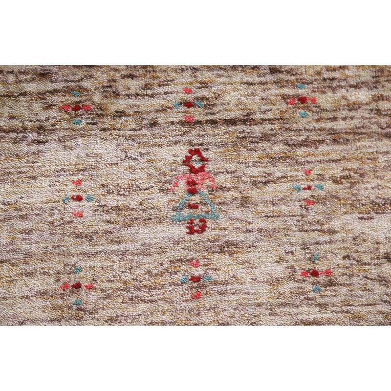 Gabbeh Area Rug Handmade Living Room Wool Carpet - 8'2"x 9'11"