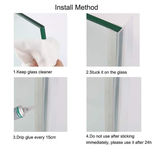 Anti-Fungal Shower Door Seal 4-6mm Glass 22-26mm Gap Translucent Cut To Size