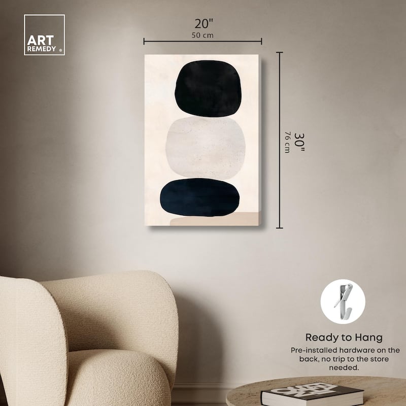 Pebble Pillars I Canvas by Art Remedy, Gallery Wrapped