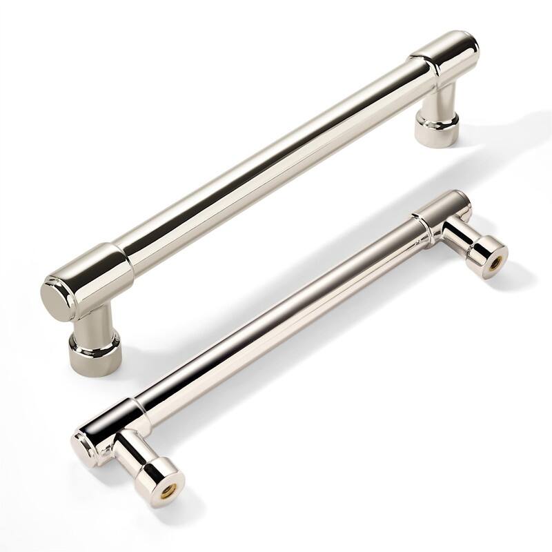 10 Pack 6 Inch Drawer Pulls - 6"L x 2"W - Polished Nickel