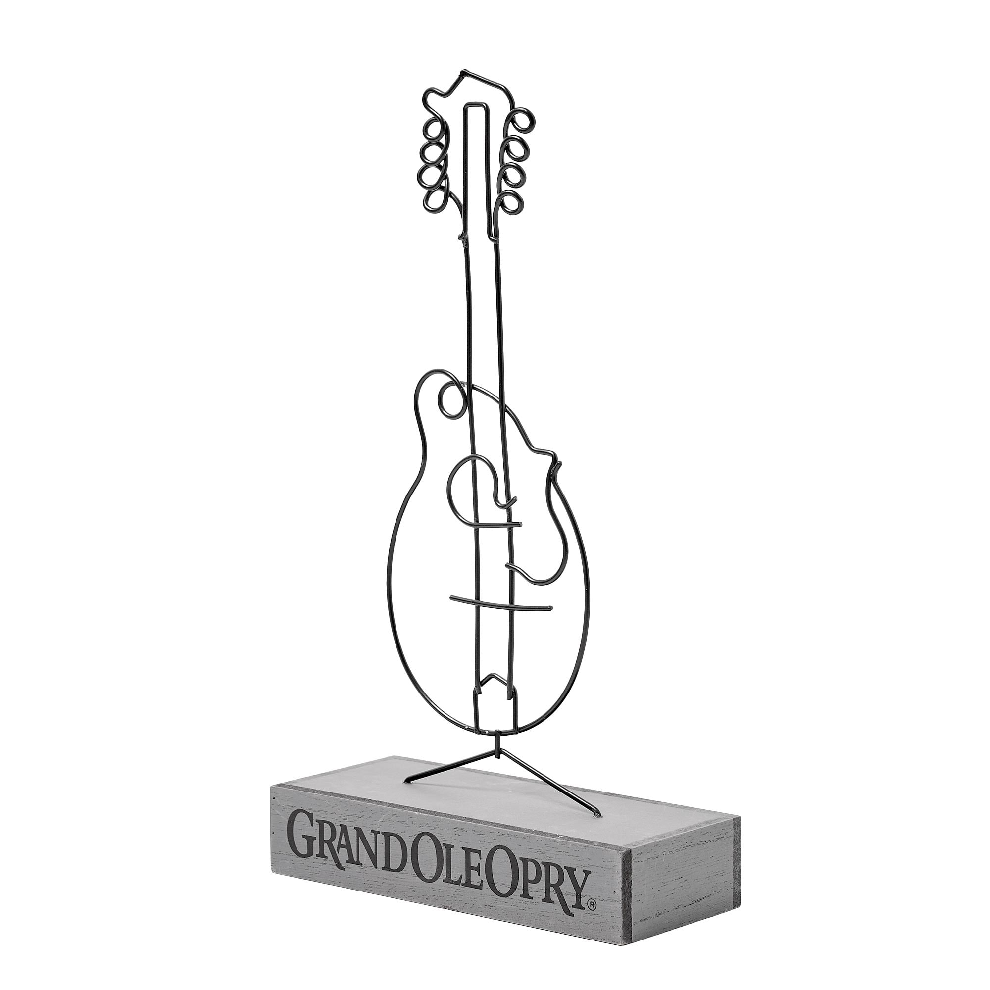 American Art Decor Grand Ole Opry Wire Guitar Tabletop Sculpture with Wooden Base