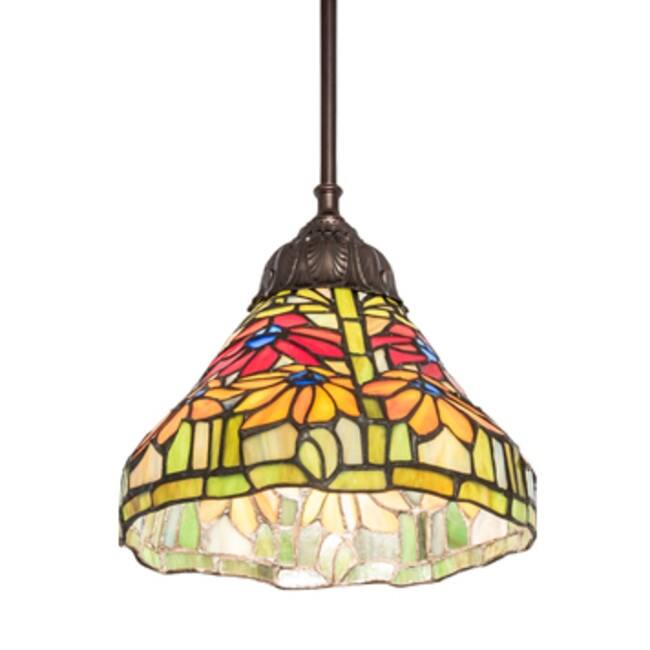 Meyda Tiffany 248597 8" Wide Mini Pendant - Mahogany Bronze