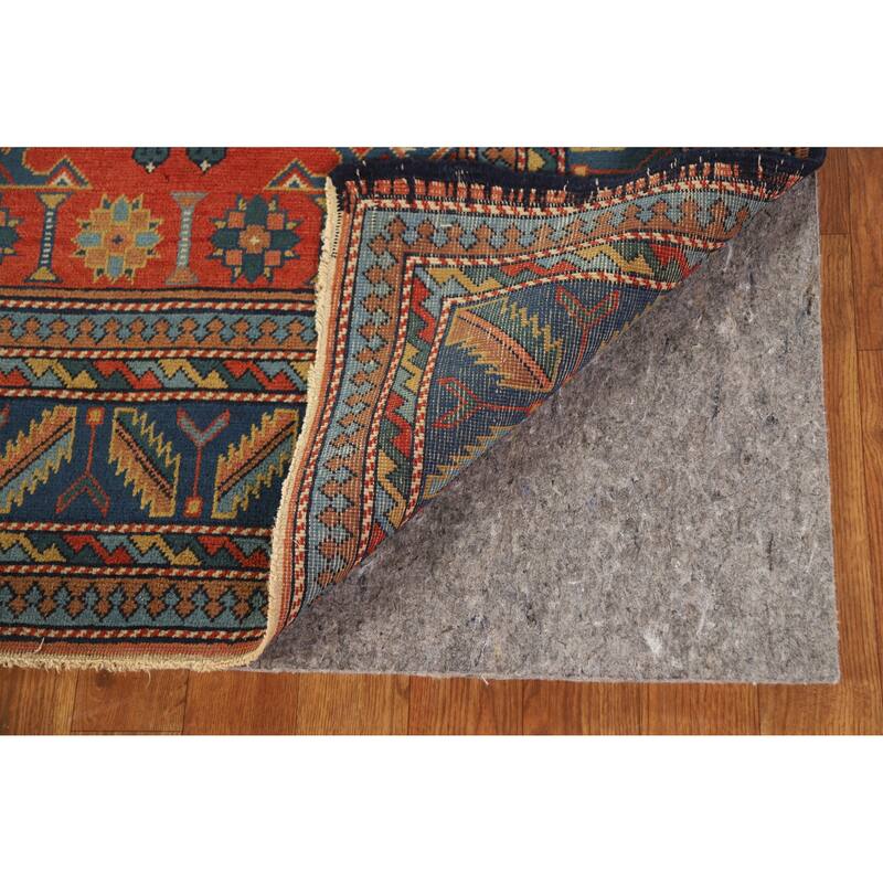 Hand Knotted Oriental 100% Wool Carpet Traditional Tribal Oranges & Rust Kazak Area Rug - 6' 9'' X 4' 11''