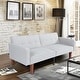 preview thumbnail 17 of 31, 68 in. Soft Convertible Sofa Bed with Adjustable Backrest and Solid Wood Legs
