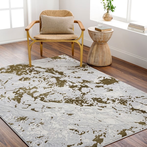slide 2 of 13, Livabliss Sunrise Transitional Abstract Area Rug Beige/Gray - 2' x 2' 11"