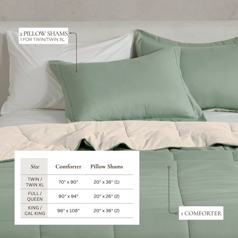 Linery & Co. All Season Down Alternative Reversible Comforter Set