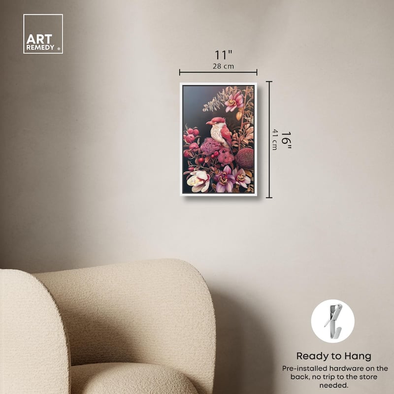 Bird and Bloom Canvas by Art Remedy