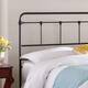Kotter Home Zinnia Black Victorian Traditional Metal Panel Bed