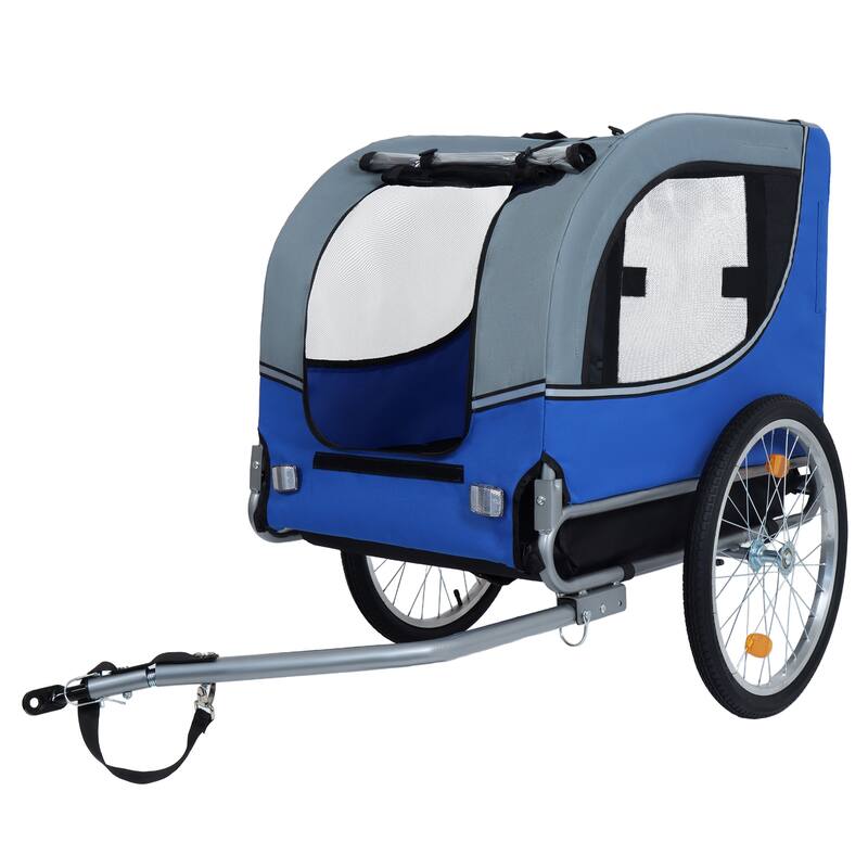 Large Folding Bike Trailer For Dogs - 66lb Capacity All-Terrain Pet Carrier, Durable Steel Frame For Cycling