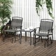 preview thumbnail 10 of 15, Outsunny Set of 2 Outdoor Glider Chairs, Porch & Patio Rockers for Deck with PE Rattan Seats, Steel Frames Grey