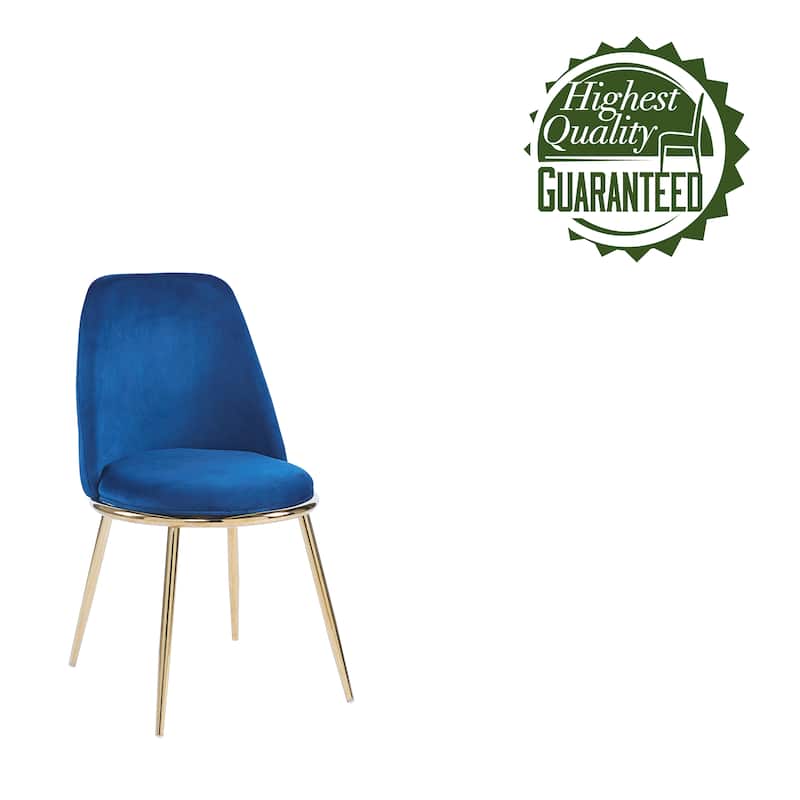Porthos Home Dani Dining Chairs Set of 2, Velvet Upholstery, Gold Legs