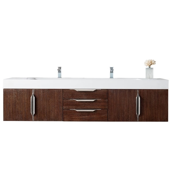 slide 2 of 15, James Martin Vanities Mercer Island 72" Double Vanity, Coffee Oak with Brushed Nickel Hardware