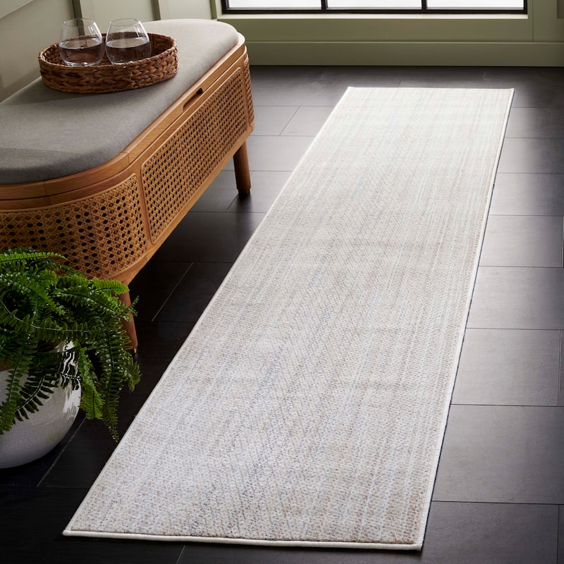 SAFAVIEH Herat Liz Rug - 2' x 8' Runner - Ivory/Beige
