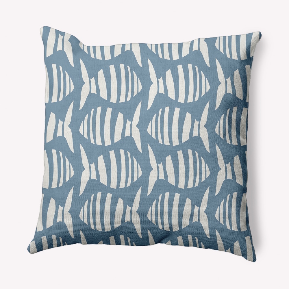 Swimming School Nautical Indoor/Outdoor Throw Pillow