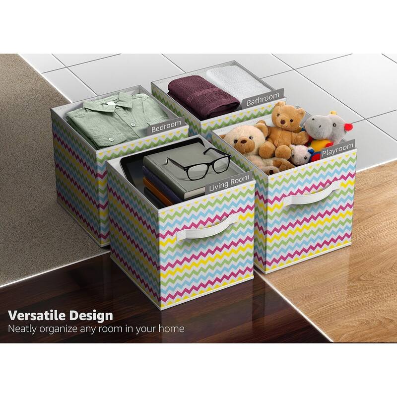 Sorbus 11" Foldable Storage Cube Basket - Single Pack - 10.5" L x 10.5" W x 11" H
