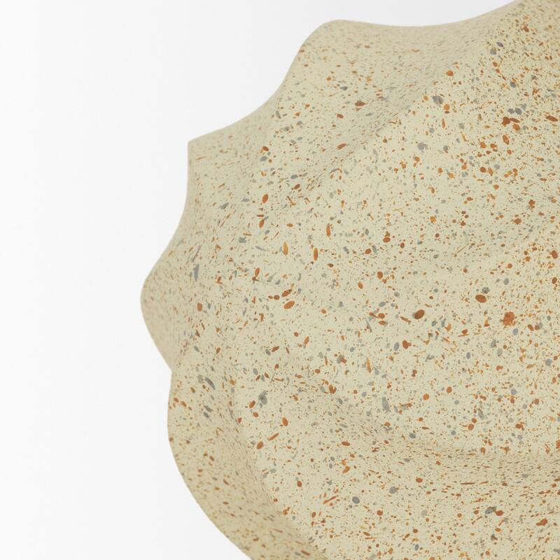 Imani Large / Small Sculptural Textured Beige Metal Decorative Orb Object