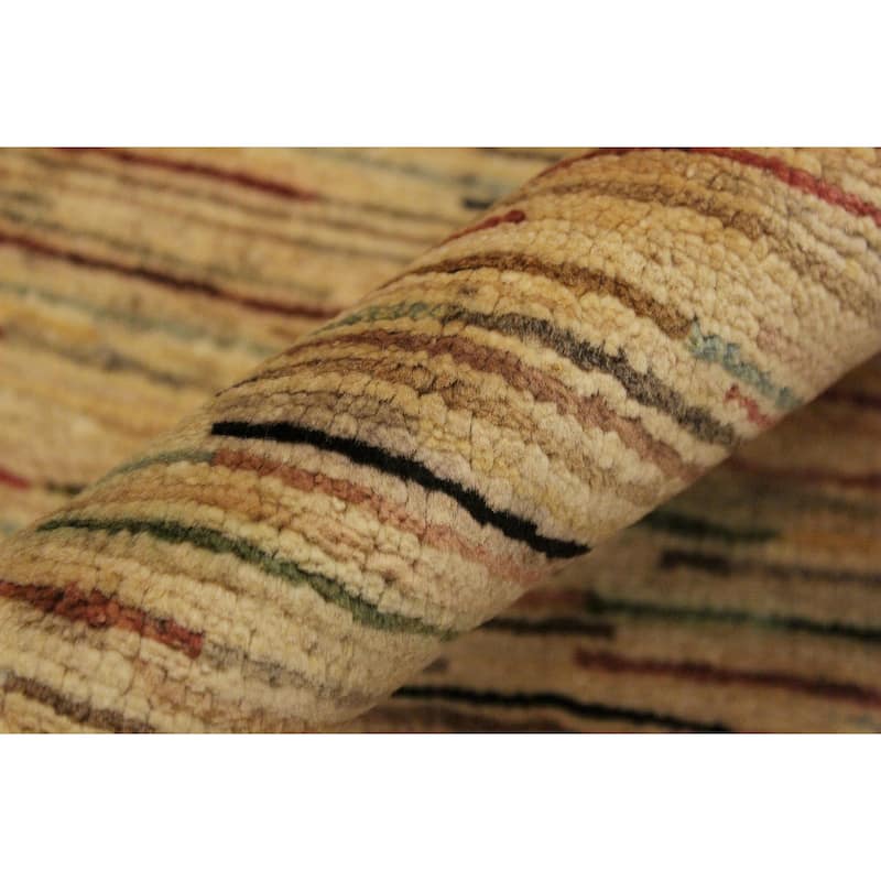 Boho Earthline Gabbeh Hand Knotted Wool Area Rug