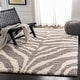 preview thumbnail 6 of 38, SAFAVIEH Portofino Shag Gulin 2-inch Thick Rug 3' Square - Ivory/Grey - Square