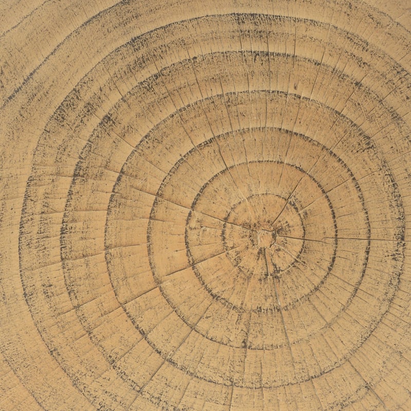 One-of-a-kind Hollow Drum Table Accent Table MGO Round Side Table with Wood Grain Texture for Indoor, Covered Outdoor Spaces