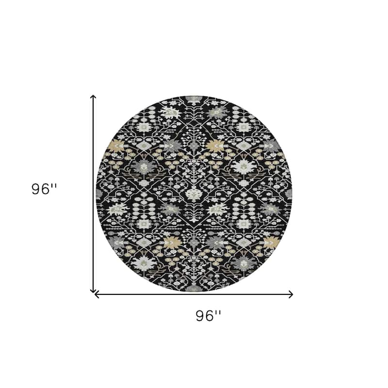HomeRoots Oriental Traditional Rectangle Outdoor Rug