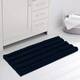Subrtex Non-slip Bathroom Rug Chenille Soft Striped Plush Bath Mat