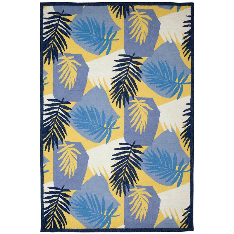 Liora Manne Capri Patchwork Palms Indoor/Outdoor Rug