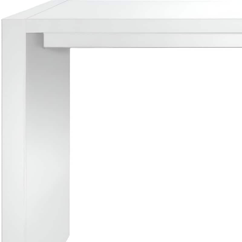 HomeRoots 60" White Wood Rectangular Bar Height Bar Table - 60 in. x 40 in. x 18 in.