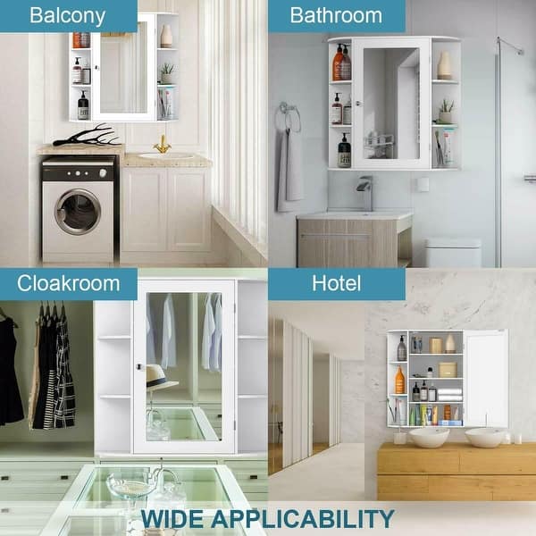 Shop Multipurpose Wall Surface Bathroom Storage Cabinet Mirror
