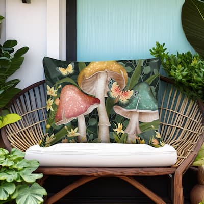Magnolia Casual Outdoor Pillow Mushroom Trio 19x24