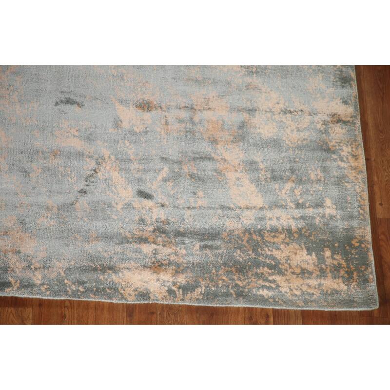 Modern Abstract Area Rug Handmade Wool Carpet - 7'11"x 9'11"