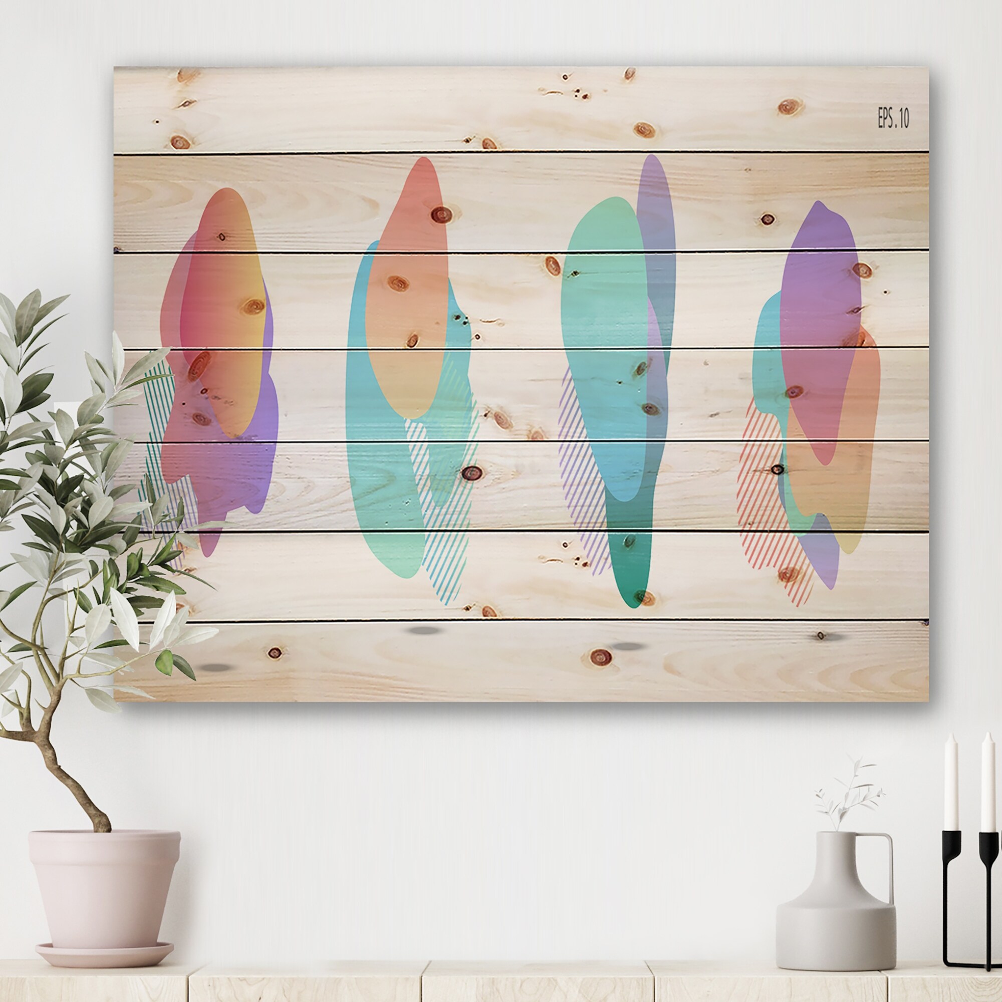 Designart 'Dynamic Modern Abstract Elements I' Modern Print-image