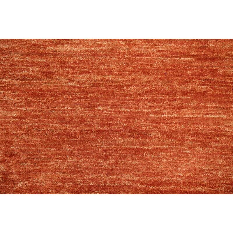 Orange Gabbeh Kashkoli Runner Rug Hand-knotted Oriental Wool Carpet - 2'7" x 9'0"