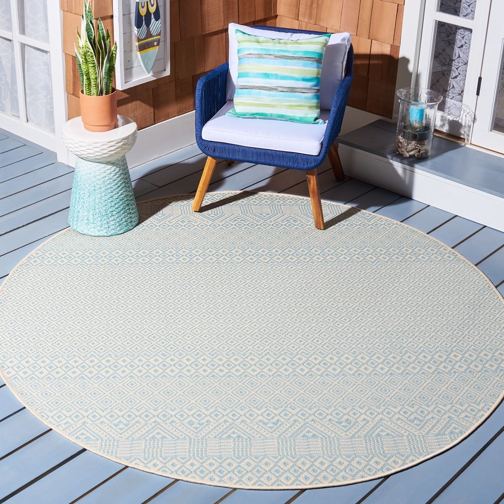SAFAVIEH Courtyard Shikibu Indoor/ Outdoor Waterproof Patio Backyard Rug