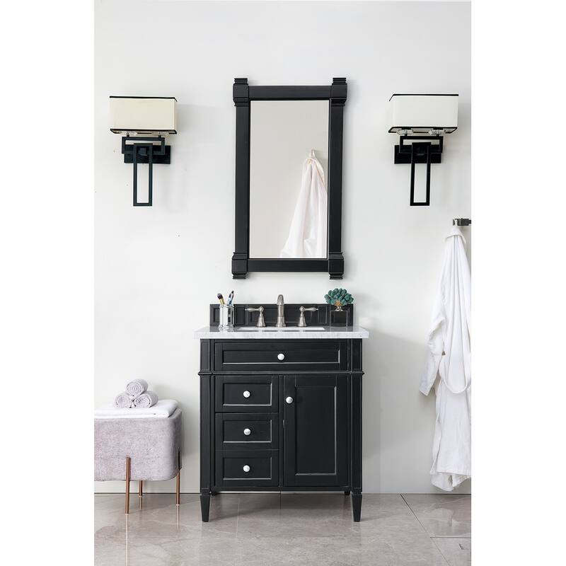James Martin Vanities Brittany 30" Single Vanity, Black Onyx