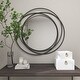 preview thumbnail 9 of 32, Stylish Metal Wall Mirror with Overlapping Circles and Foiled Finish - Gold or Gray