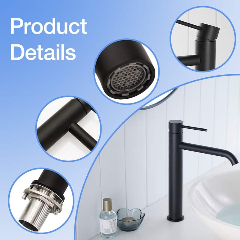 Single-Handle Deck-Mounted Bathroom Sink Faucet