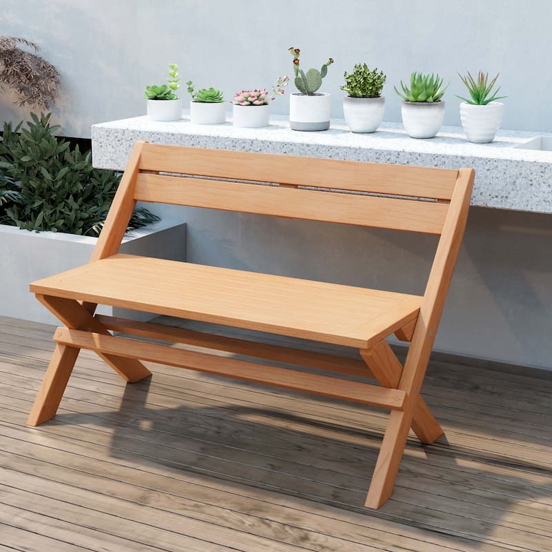 Patio Portable Folding Chair Solid Indonesia Teak Wood Slatted Seat